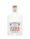 A bottle of Audemus Pink Pepper Gin