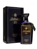 A bottle of Ballantine's 21 Year Old / Blue Ceramic Decanter Blended Scotch Whisky