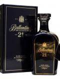 A bottle of Ballantine's 21 Year Old / Blue Ceramic / Half Litre Blended Whisky