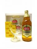 A bottle of Beer Lager Cider Stella Artois Cidre Glass Ice Tray Gift Set