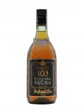 A bottle of Bobadilla 103 Etiqueta Negra Brandy Extra / Bot.1980s