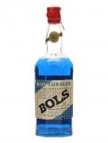 A bottle of Bols Blue Curacao Liqueur / Bot.1950s