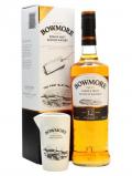 A bottle of Bowmore 12 Year Old With Free Water Jug Islay Whisky