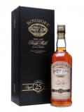 A bottle of Bowmore 25 Year Old / Brown Label Gold Trim Islay Whisky