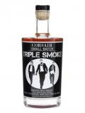 A bottle of Corsair Small Batch Triple Smoke Single Malt Whiskey