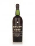 A bottle of Croft 1963 Vintage Port