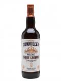 A bottle of Dunville's Three Crowns Whiskey Blended Irish Whiskey