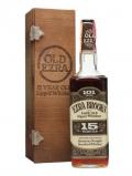 A bottle of Ezra Brooks 15 Year Old / 101 Proof Kentucky Straight Bourbon Whiskey