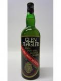 A bottle of Glen Flagler Silent Rare All Malt Scotch 100 Pot Still