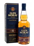 A bottle of Glen Moray 15 Year Old Speyside Single Malt Scotch Whisky