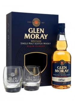 Glen Moray Classic / Glass Set Speyside Single Malt Scotch Whisky