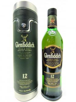 Glenfiddich Signature Malt With Metal Green Leatherette Case 12 Year Old