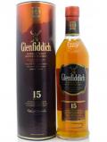 A bottle of Glenfiddich Single Malt Scotch Old Style 15 Year Old