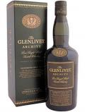 A bottle of Glenlivet Archive (Old Presentation) Speyside Whisky