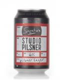 A bottle of Signature Brew Studio Pilsner