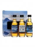 A bottle of Talisker Miniature Gift Pack / 3x5cl Island Single Malt Scotch Whisky