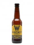 A bottle of Windswept Weizen Beer