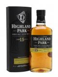 A bottle of Highland Park 15 Year Old Island Single Malt Scotch Whisky
