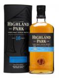 A bottle of Highland Park 16 Year Old Island Single Malt Scotch Whisky