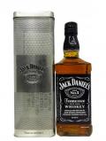 A bottle of Jack Daniels Old No 7 In Metal Tin