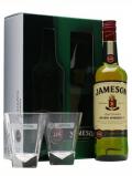 A bottle of Jameson / 2 Glass Pack Blended Irish Whiskey