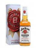 A bottle of Jim Beam White Label / Gift Box Kentucky Straight Bourbon Whiskey
