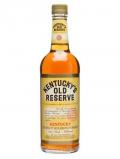 A bottle of Kentucky Old Reserve Bourbon Kentucky Straight Bourbon Whiskey