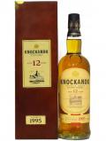 A bottle of Knockando Single Malt Scotch 1995 12 Year Old