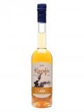 A bottle of Krucefix Larch Liqueur