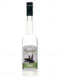 A bottle of Krucefix Spruce Eau de Vie