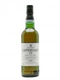 A bottle of Laphroaig 15 Year Old / Macmillan Fund Islay Single Malt Scotch Whisky