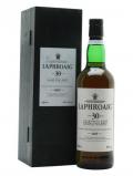 A bottle of Laphroaig 30 Year Old Islay Single Malt Scotch Whisky