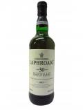 A bottle of Laphroaig Extremely Rare Single Malt Damaged Seal 30 Year Old