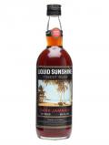 A bottle of Liquid Sunshine Dark Jamaica Rum