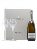 A bottle of Louis Roederer Brut Premier NV + 2 Flutes