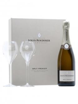 Louis Roederer Brut Premier NV + 2 Flutes