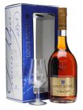 A bottle of Louis Royer VSOP Cognac Glass Pack