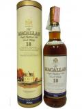 A bottle of Macallan Highland Single Malt 1986 18 Year Old