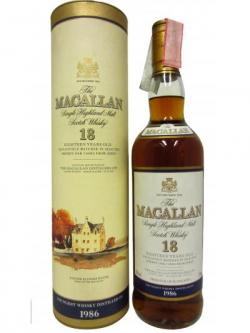 Macallan Highland Single Malt 1986 18 Year Old