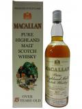 A bottle of Macallan Pure Highland Malt Scotch 1956 18 Year Old