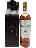 A bottle of Macallan Sherry Oak With Leatherette Case 12 Year Old