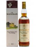 A bottle of Macallan Single Highland Malt 10 Year Old