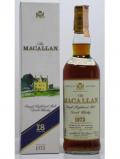 A bottle of Macallan Single Highland Malt 1973 18 Year Old 1193