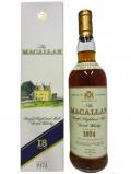 A bottle of Macallan Single Highland Malt 1974 18 Year Old