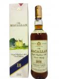 A bottle of Macallan Single Highland Malt 1976 18 Year Old