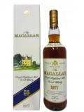 A bottle of Macallan Single Highland Malt 1977 18 Year Old