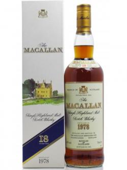 Macallan Single Highland Malt 1978 18 Year Old