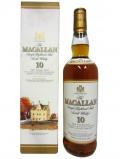 A bottle of Macallan Single Highland Malt Old Style 10 Year Old 2626