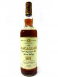 A bottle of Macallan Single Highland Malt Scotch 1975 18 Year Old