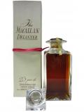 A bottle of Macallan Tudor Crystal Decanter 1962 25 Year Old